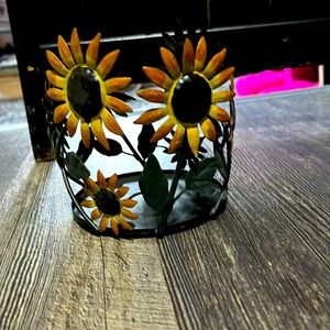 Sunflower candle holder